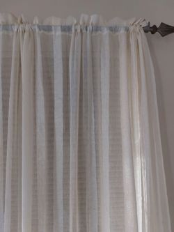 10 Shear Cream Rod Pocket Curtain Panels ($5 ea)