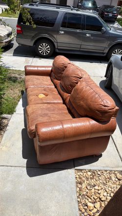 Brown Fleather Couch