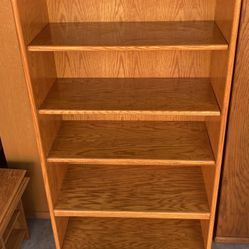 Extra Deep Oak Bookcase Storage Display Shelving