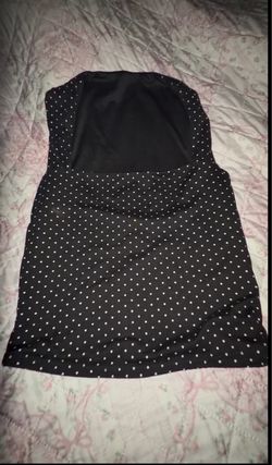 Black Polka Dot Square Top