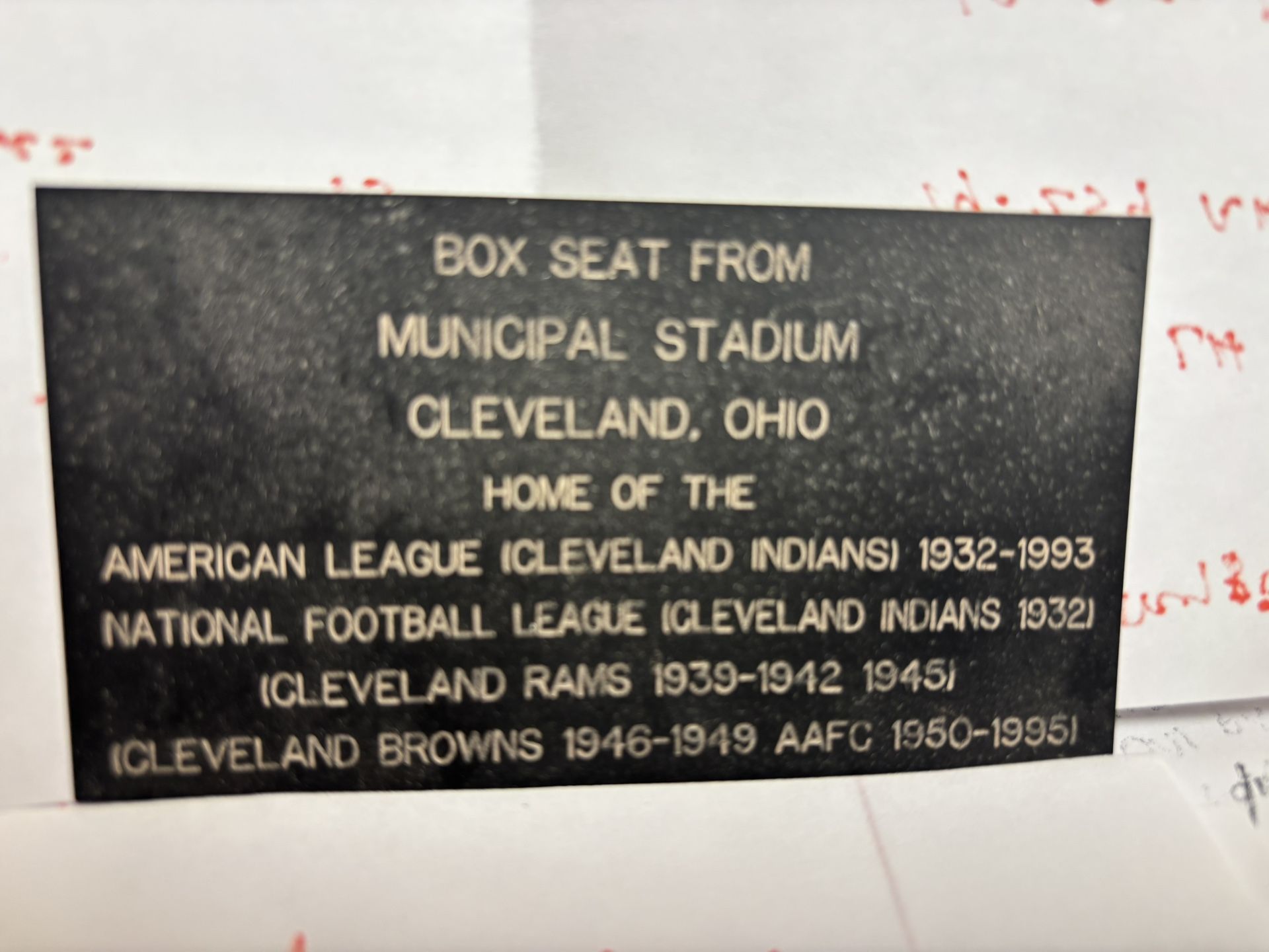 Cleveland Ohio Stadium Seats