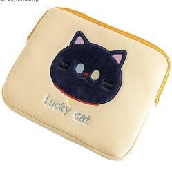 Pad Bag Polyester Tablets Protective Sleeve Lovely Kitten Pattern Easy Carrying Case for Work and Travel Portable for Pad Sleeve for Commuting
