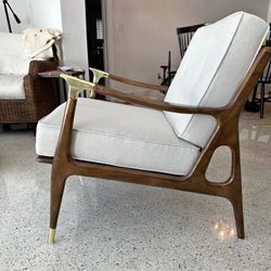 Anthropologie Linen Haverhill Chair