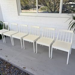 White Windsor Chairs-CB2