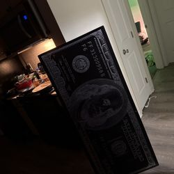Huge Stainless Steel 100 Bill