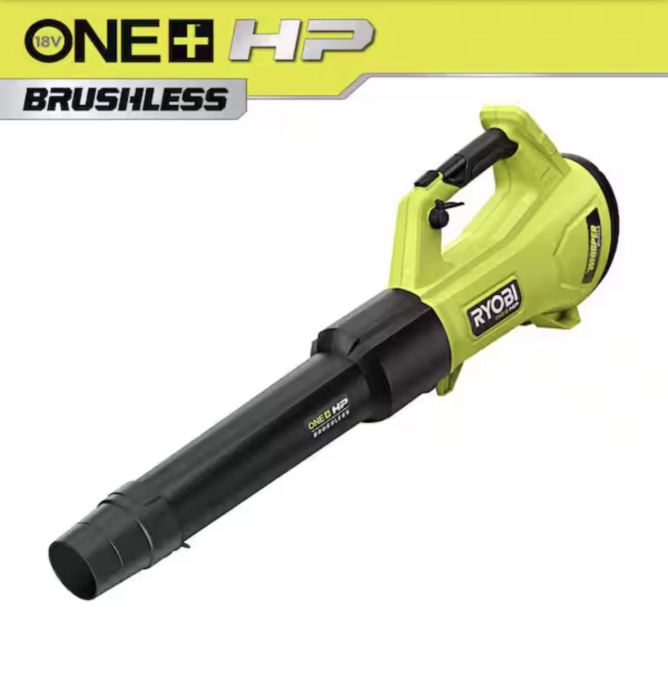 RYOBI ONE+ HP 18V Brushless Whisper Series 130 MPH 450 CFM Cordless Battery Leaf Blower (Tool Only