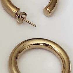 18k Gold Plated Hoop Earrings  