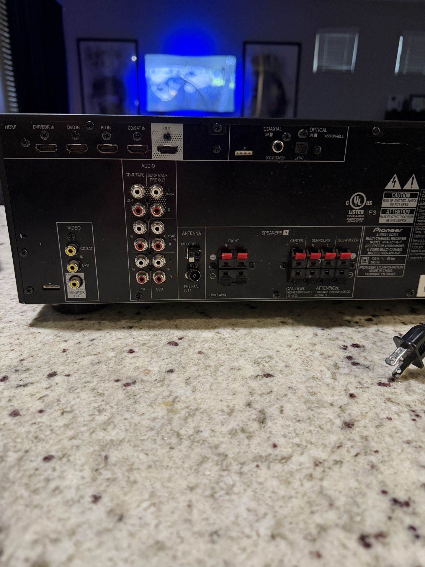 Pioneer audio/video/ multi channel receiver