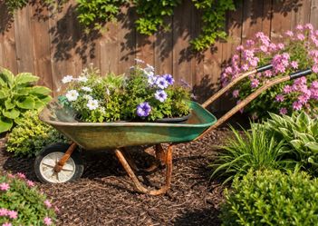 Wheelbarrow Garden Decor
