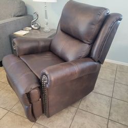 Leather Recliner (Adjustable W/ USB Charger)