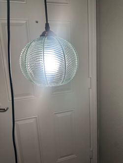 Hanging glass light fixture