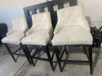 3 Kitchen Bar Stools 28” H 22” W