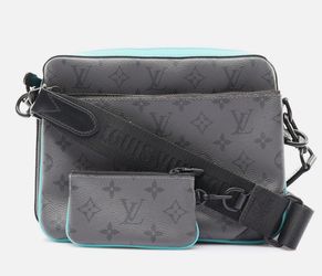 Louis Vuitton LOUIS VUITTON Trio Shoulder Bag Monogram Eclipse Grey Blue M11648 #RFID