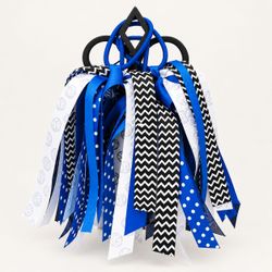 Volleyball Ribbon Hair Bow Ponytail Set
