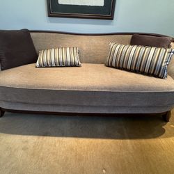 Beige Upholstered Couch