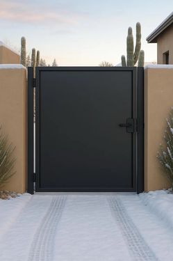 Modern Steel Privacy Gate
