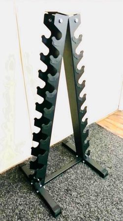 10 Tier A - Frame Dumbbell Weight Rack (Brand New)… Home Gym Fitness…. Holds 10 pairs of dumbbells.  $40 Price is Firm!!!!