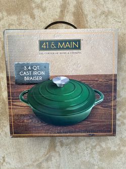41 & Main 3.4 Qt Cast Iron Braiser