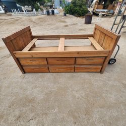 Captains Bed Frame w/ Storage  Space  & Dresser Drawers
