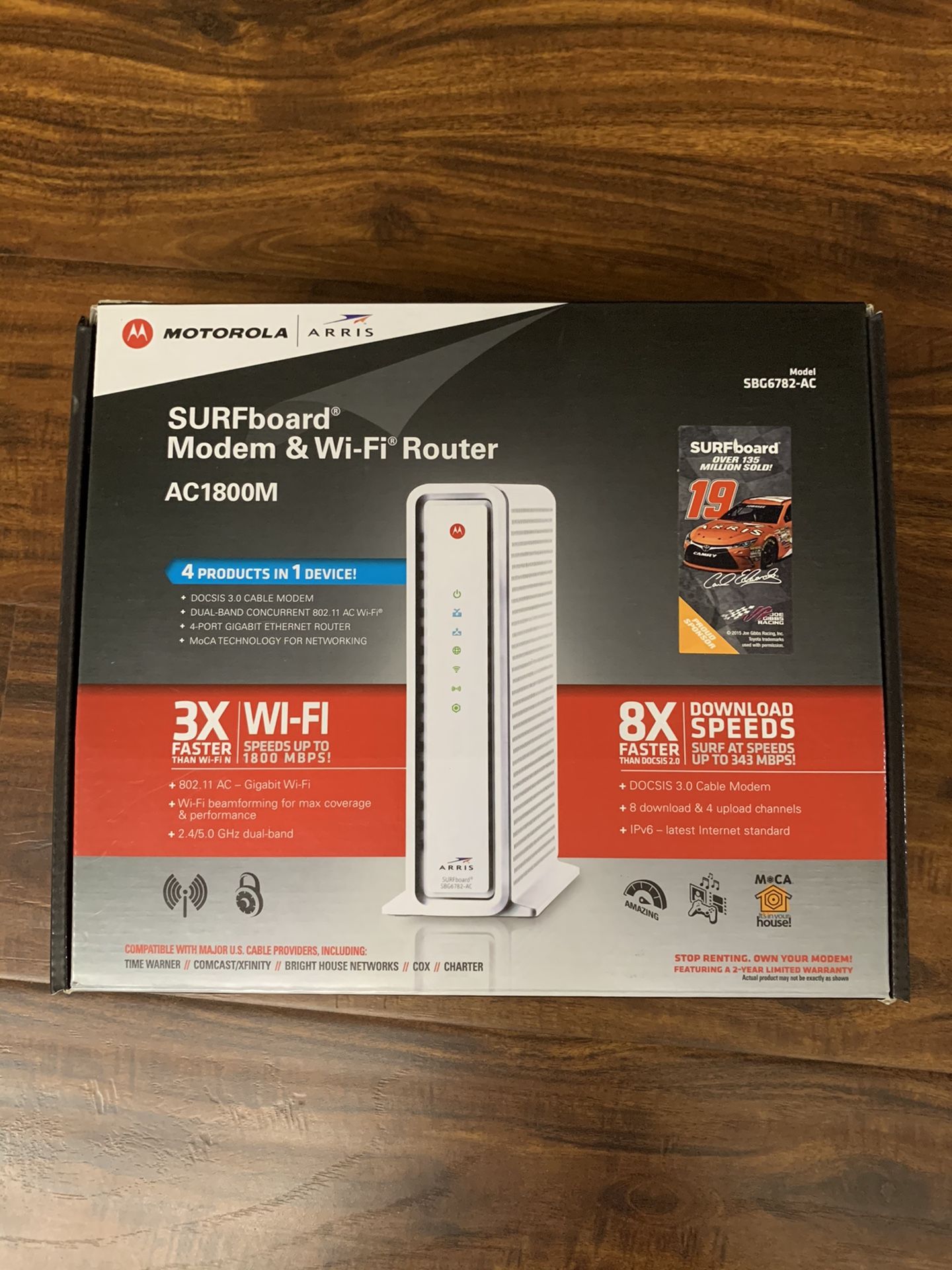 ARRIS MODEM&WIFI ROUTER SBG6782 AC- LIKE NEW