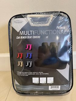 FH Group Black Rear Bench Car Seat Cover Universal Fit NEW