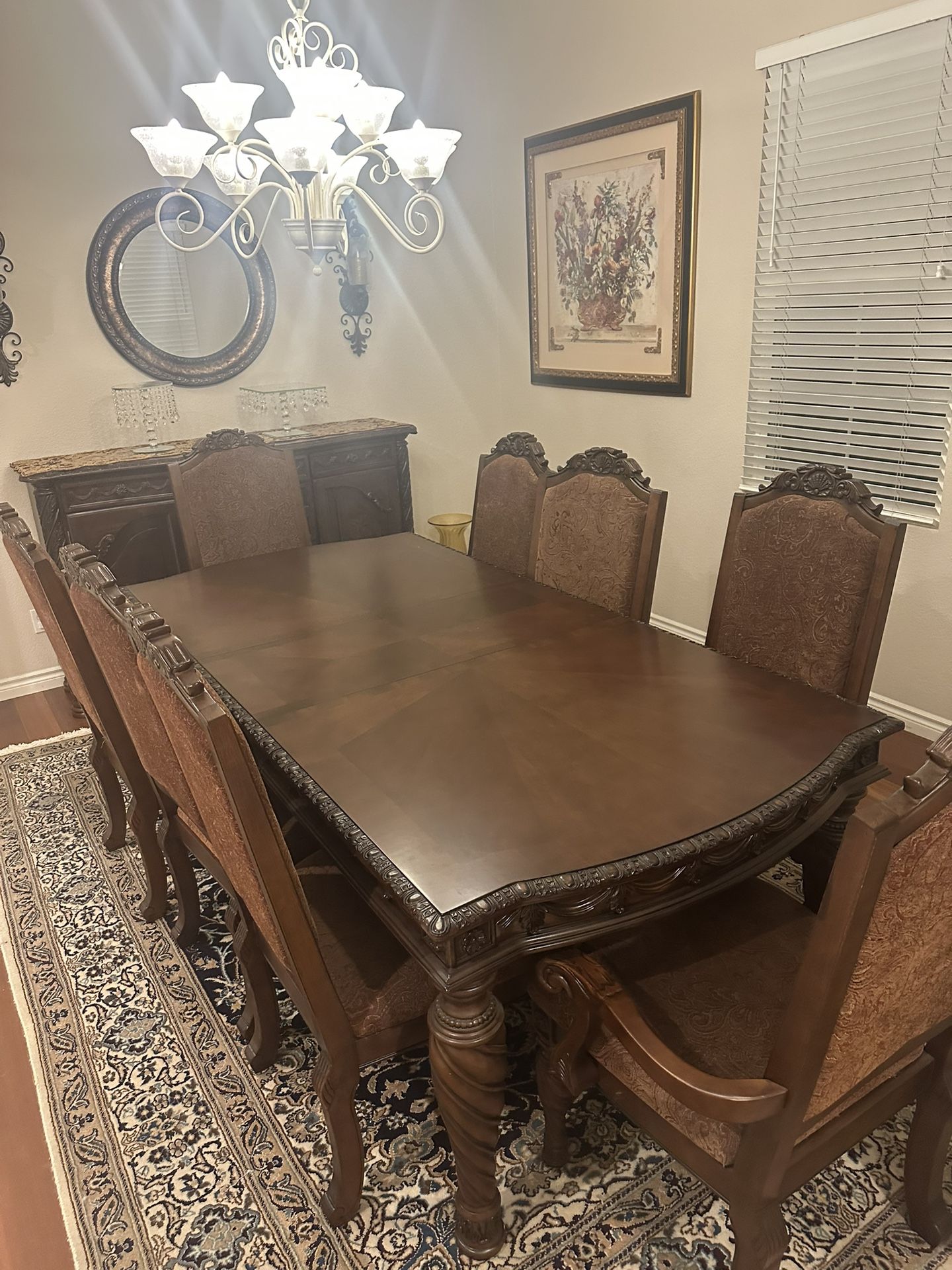 Brand new dining table and side table.