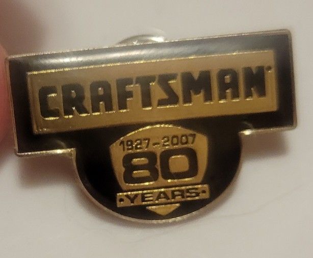 Craftsman Tools 80th Anniversary Lapel Hat Pin Souvenir Commemorative 1(contact info removed)