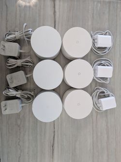 Google Nest WiFi Mesh System - 6 Router Units w/ Power Adapters
