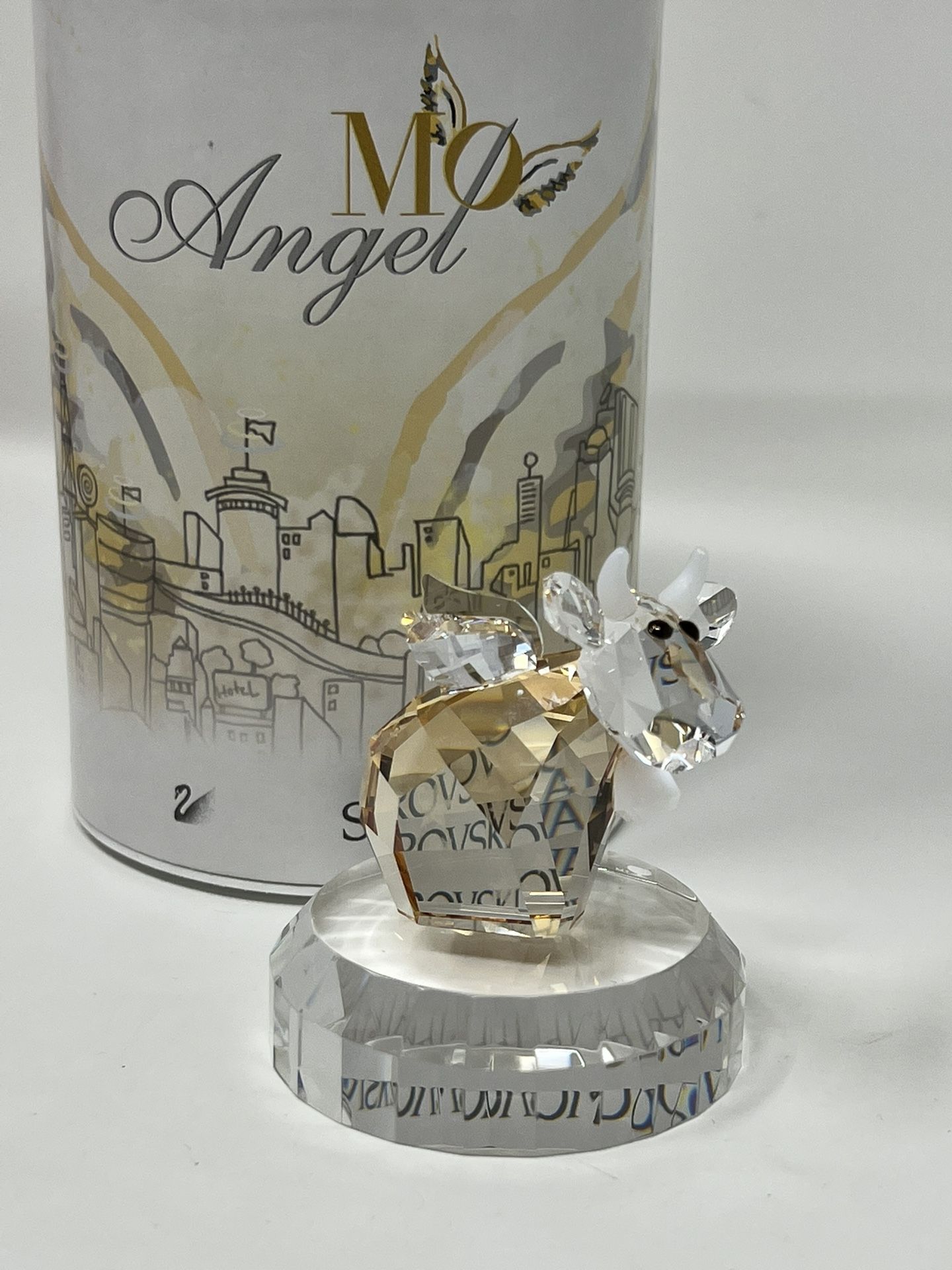 Swarovski Crystal Lovlots 2012 Angel Mo Cow LE Figurine - www