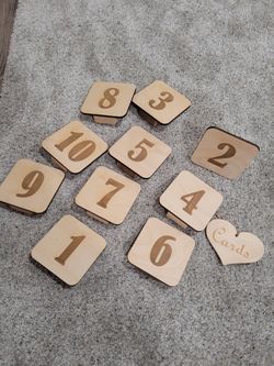 Rustic Table Numbers