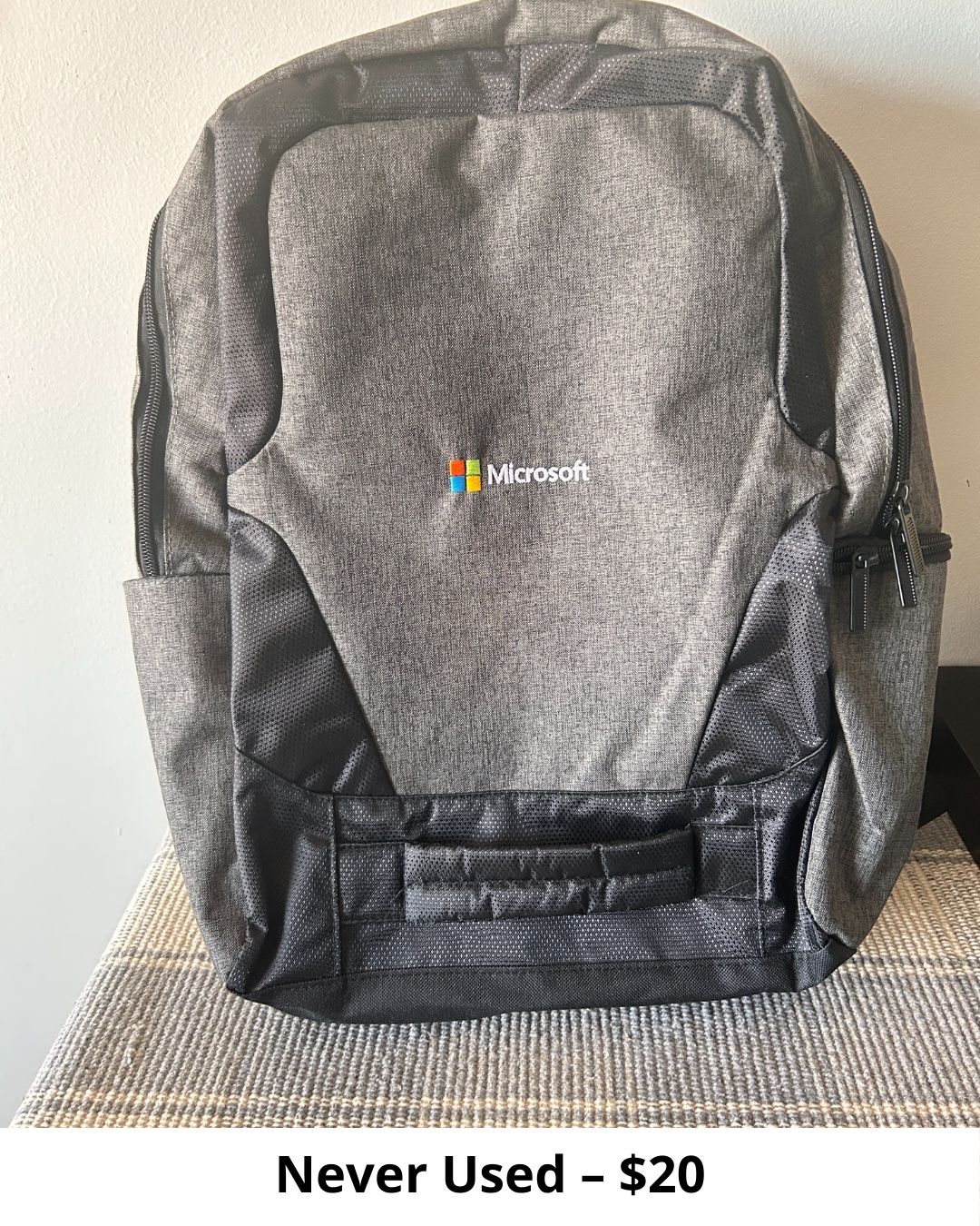 Backpack with Microsoft logo (never used) 