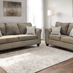 New Luxury Comfort Now Available – 2-Piece Light Brown Sofa Set ONLY $985 | $0 Down + Same-Day Delivery
