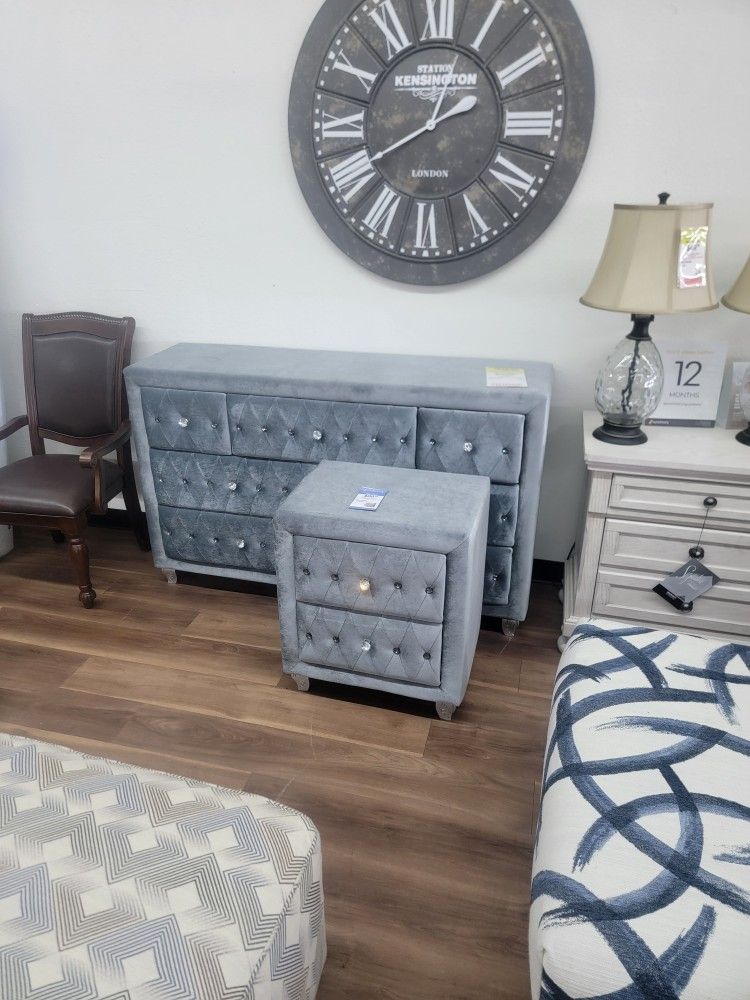 New Dresser And Nightstand In Grey