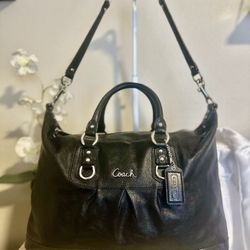 Coach Ashley Leather Satchel in Black - Excellent Condition