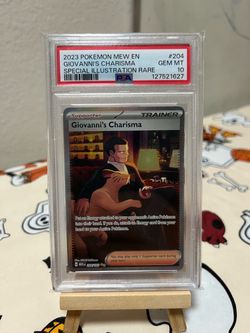 PSA 10 Giovanni's Charisma Pokémon Card 204/165