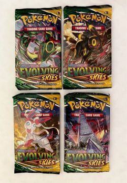 Pokemon - Evolving Skies Booster Pack Art Bundle [Set of 4]