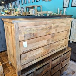 Six Drawer Wooden Dresser
