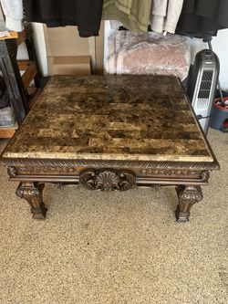 Marble And Wood Table