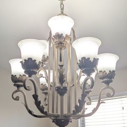 Antique brass chandelier 