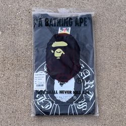 Black Bathing Ape Big Chrome Hearts Horseshoe T-Shirt Size Large NIB 