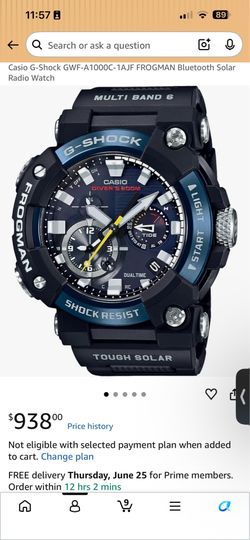 Casio G-Shock GWF-A1000C FROGMAN Watet