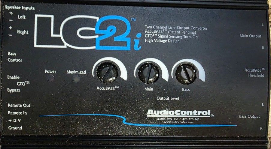 AUDIO CONTROL LC2i 2-CHANNEL LINE OUT CONVERTER WITH ACCUBASS