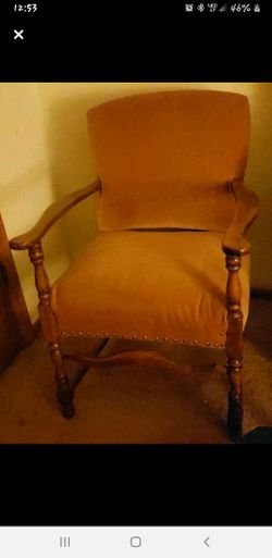 Antique velvet chair