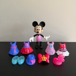 Fisher Price Disney Minnie Mouse Snap N Pose Style London High Fashion 9pc