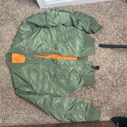 Olive Alpha Industries Bomber Jacket  XS