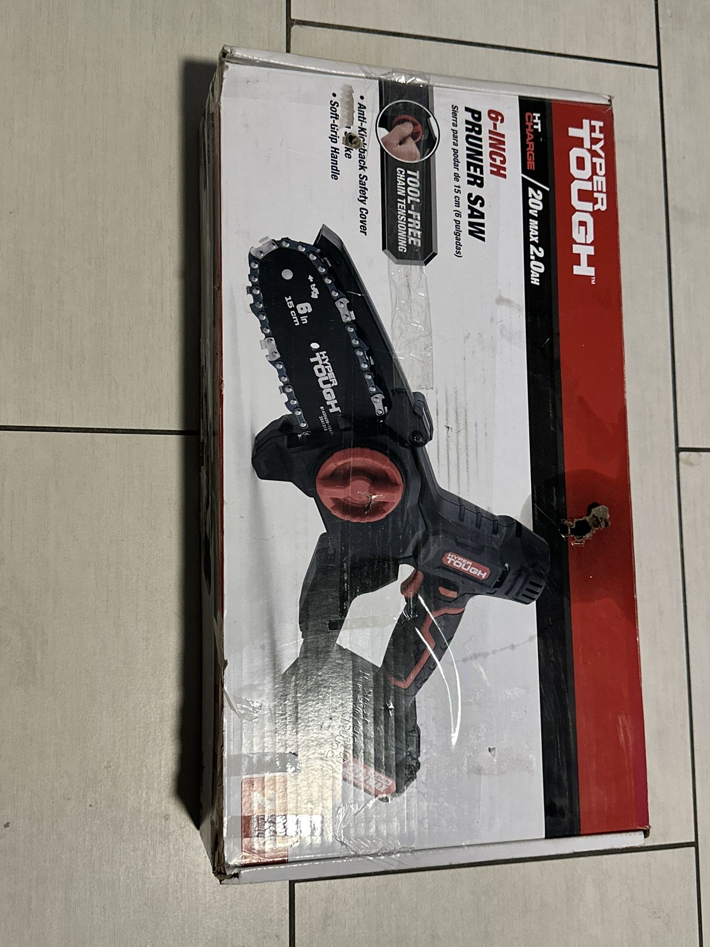 Hyper Tough 20-Volt 6-inch Mini Chainsaw with Battery and Charger, HT13-401-003-03
