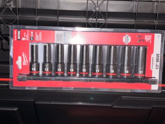 Milwaukee half-inch drive socket set