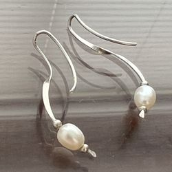 Sterling Silver Pearl Earrings