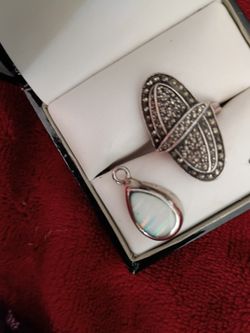 Real Silver Ring Locket Necklace