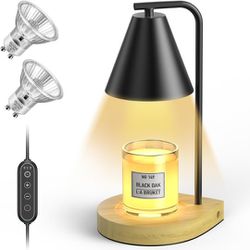 NEW Candle Warmer Lamp, Metal Candle Warmer Dimmable Candle Melter for Scented Candles Top-Down Candle Melting with 2 Bulbs, Home Decor
